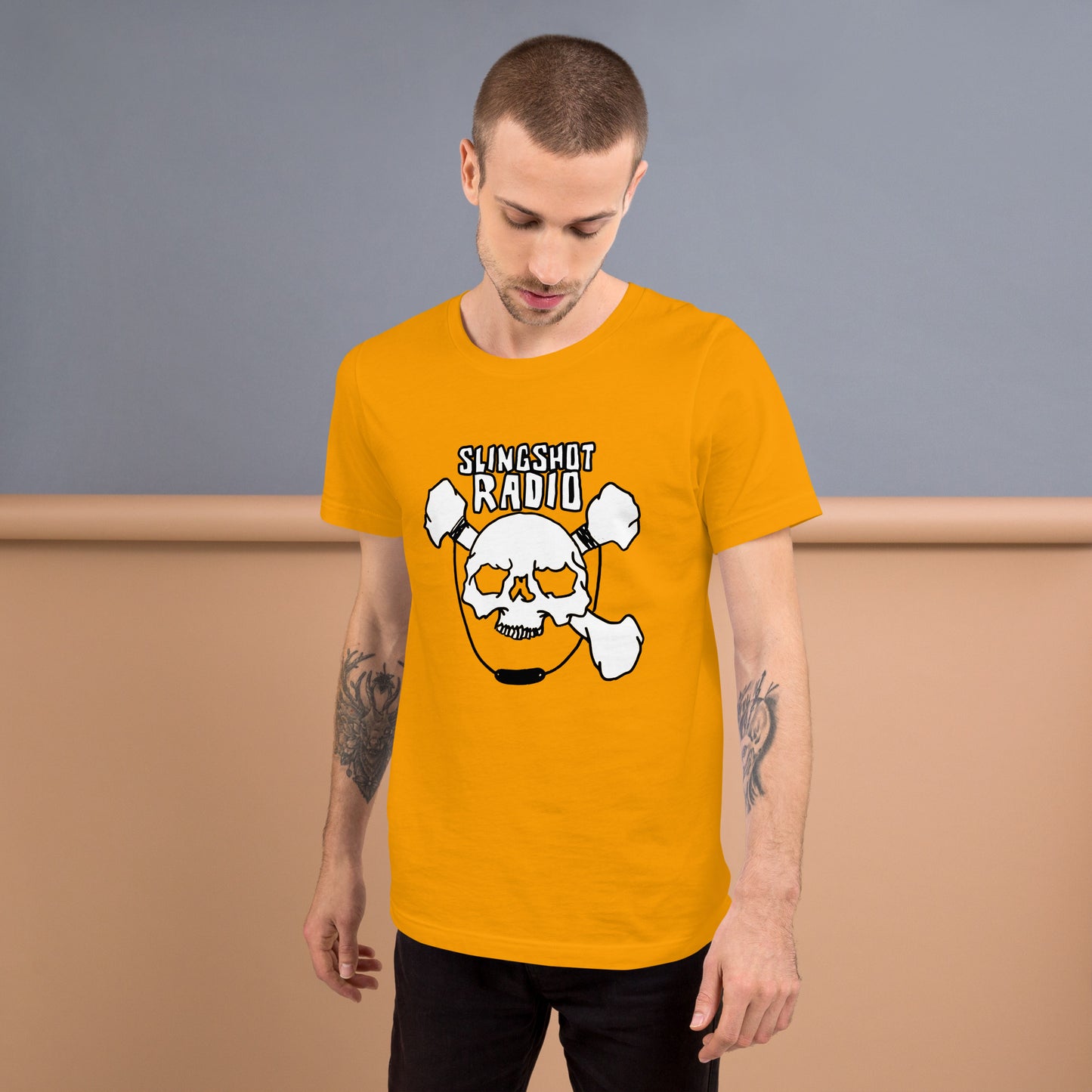 DisBanded Slingshot Radio Skull t-shirt