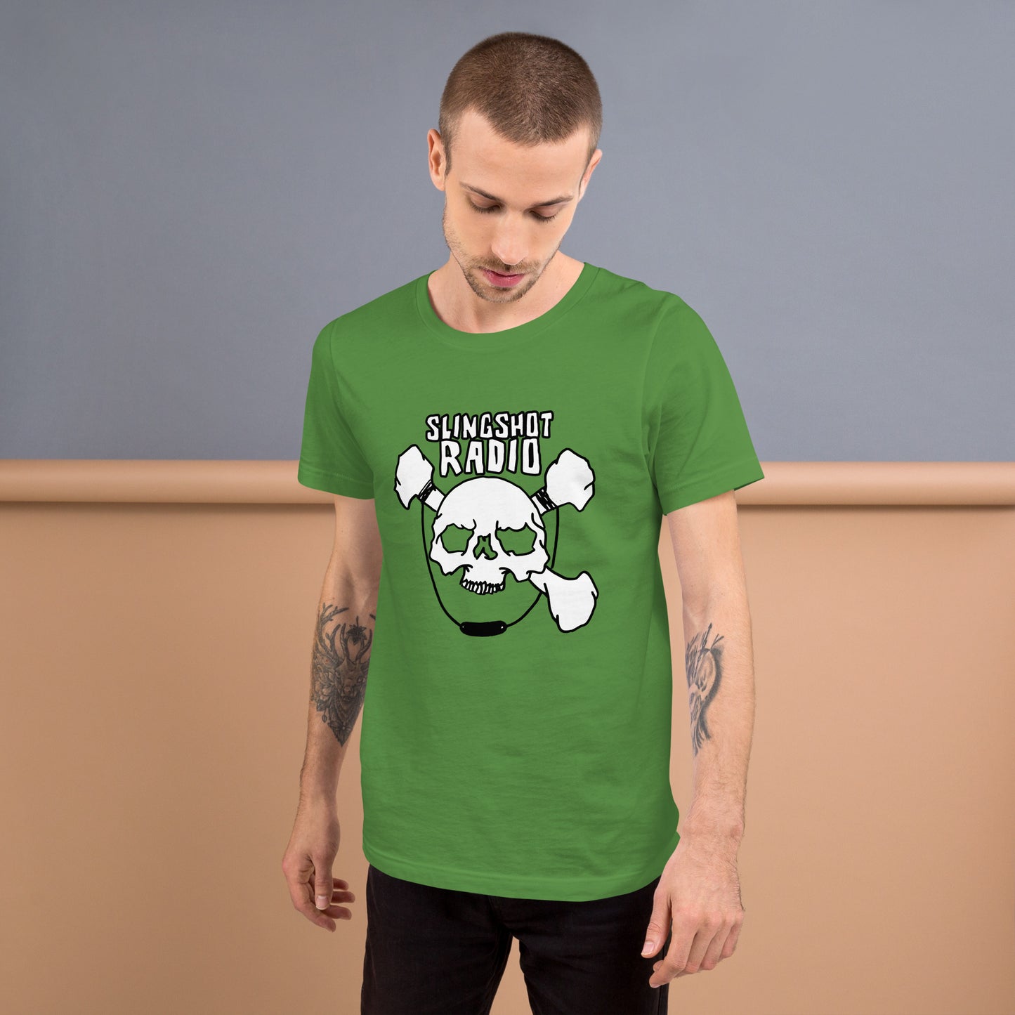 DisBanded Slingshot Radio Skull t-shirt