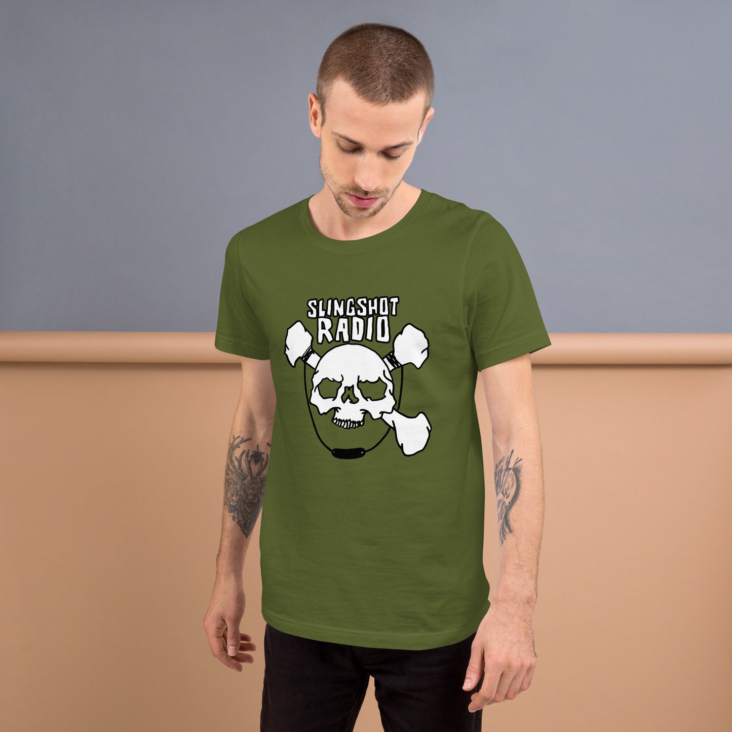 DisBanded Slingshot Radio Skull t-shirt