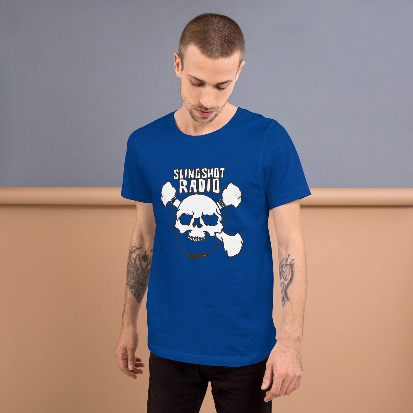 DisBanded Slingshot Radio Skull t-shirt